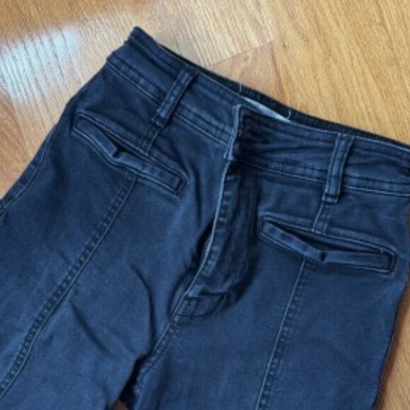 Free People Firecracker Flare Black Star Jeans High Rise Size 25 - Picture 6 of 8